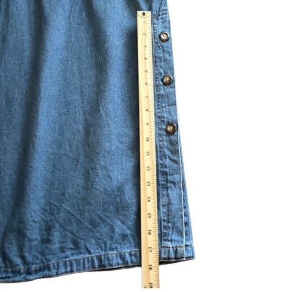 Plus Size Denim Maxi Skirt Coastal Cowgirl Country Western Boho Prairie Sz 1X - Picture 8 of 11